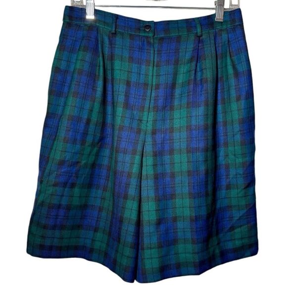 Vintage Pendleton Petite 100% Virgin Wool Tartan Plaid Shorts Women’s 14/30 - Picture 1 of 3